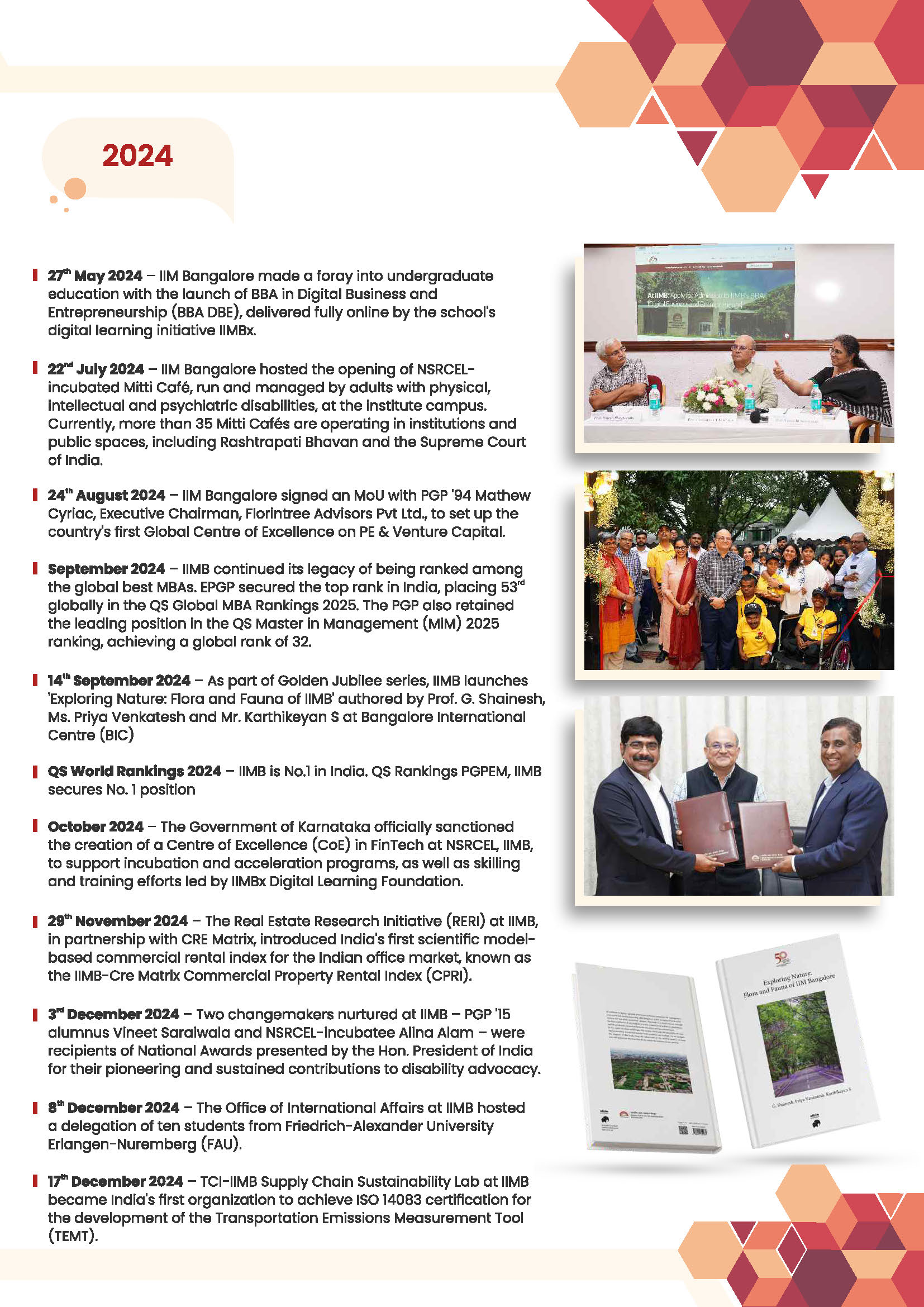 IIMB Timeline